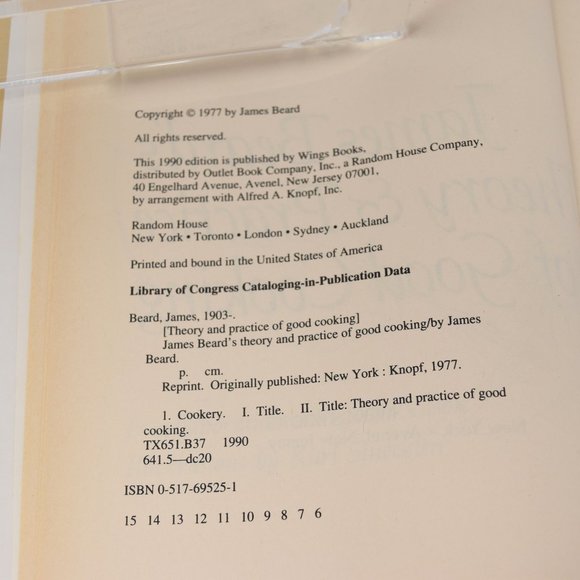 James Beard Theory Practice of Good Cooking Hardcover Dust Jacket 6 edition 1990 - Picture 10 of 16